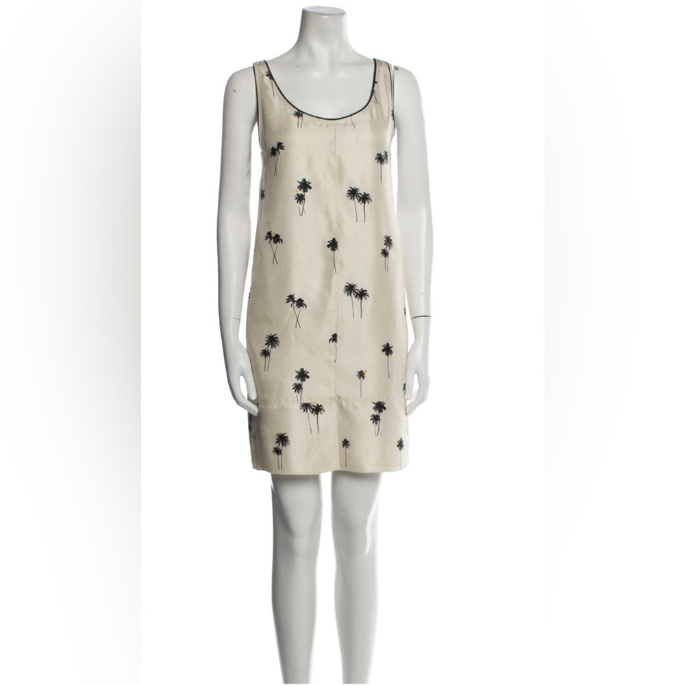 Rag & Bone natalie Ivory  Silk Plam Tree Dress SIZE :2